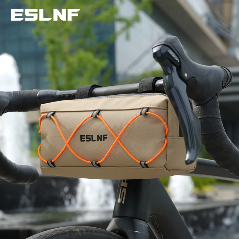 ESLNF Bicycle Front Handlebar Bag 600D Waterproof Scratch Proof Bike Bag Heat Preservation Handle Bag Bike Parts