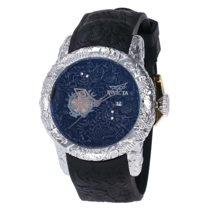 ​ 2025 ساعة جوكر ملونة للرجال من الفولاذ المقاوم للصدأ حركة كوارتز قرص قزحي الألوان مقاومة للماء مضيئة موضة عادية