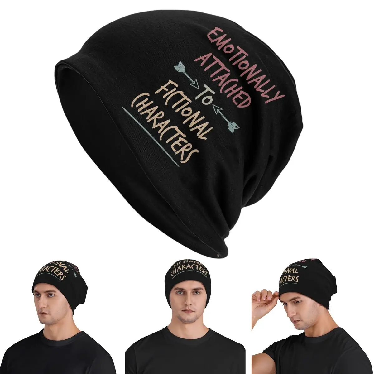 

Emotionally Attached To Fictional Characters Skullies Beanies Hats Warm Autumn Winter Outdoor Cap Knitted Bonnet Caps Adult