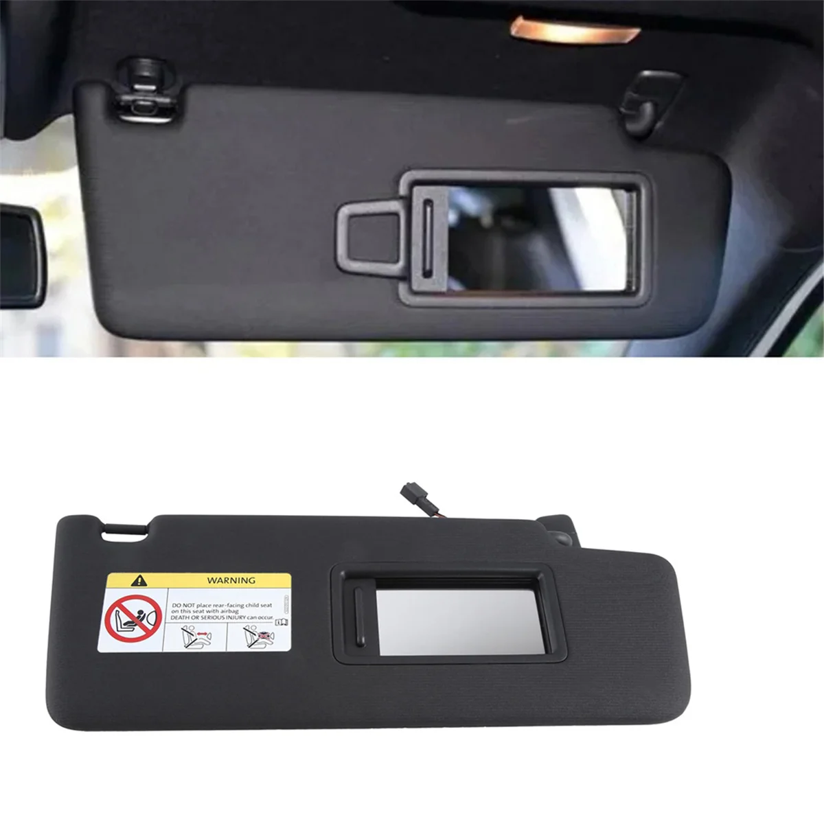 Car Sun Visors Shades W/Vanity Mirror for 2018+ 2017+ 2016+ Sunvisors Makeup Mirror 5TD857552 A