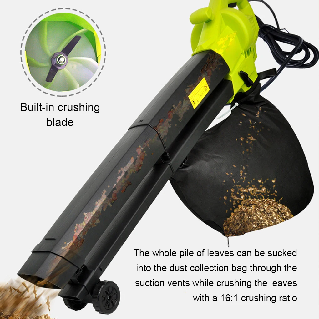 3000W Electric Blowing Cleaner 3 In 1 Vacuum Dust Collector/Blower Machine Garden Leaf Collecting Shredder Blowing Cleaner