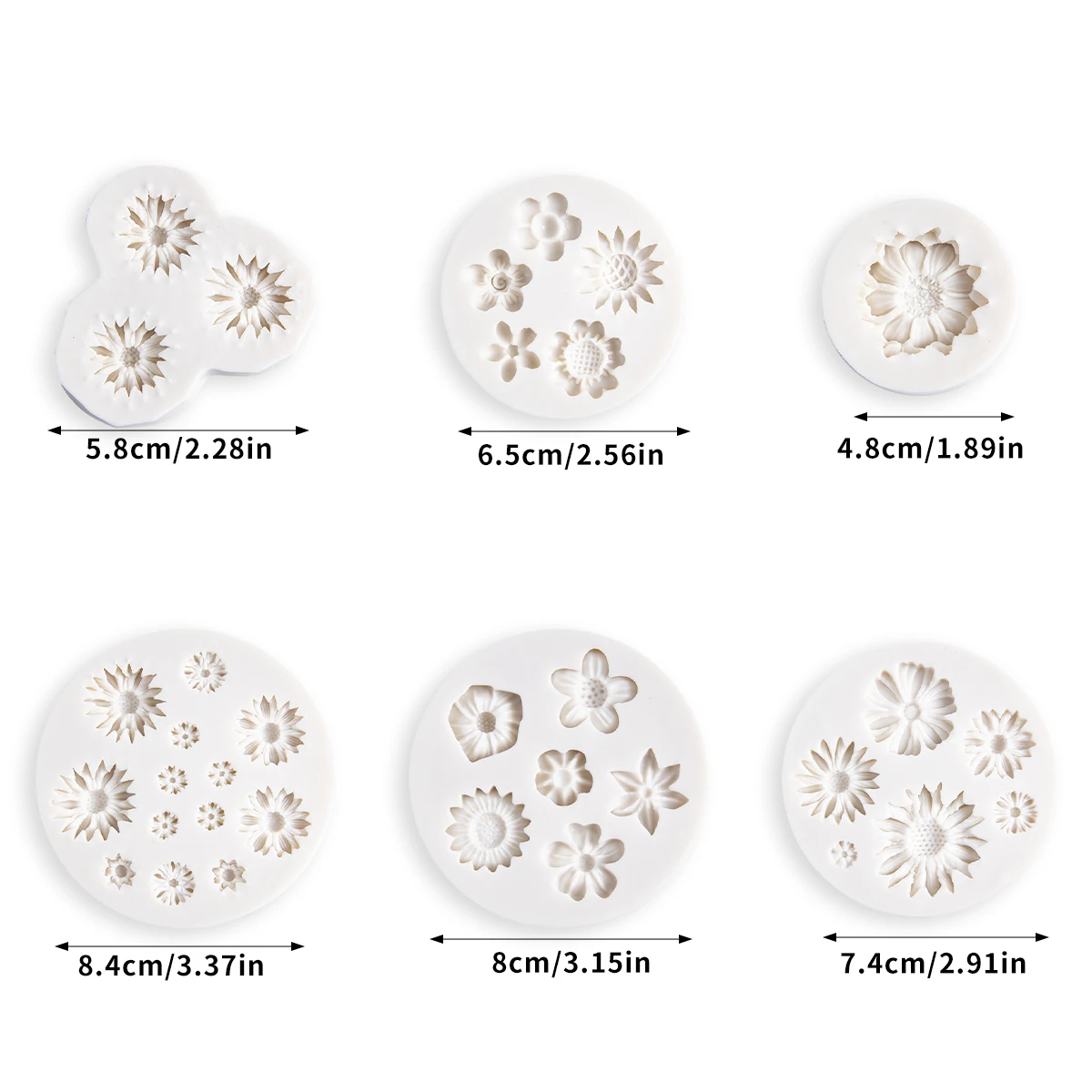 Picture 7: Soft Silicone Daisy Baking Mold 3D Wild Chrysanthemum Flower Shape Fondant Chocolate Making Mold home Cake Decorating Tools