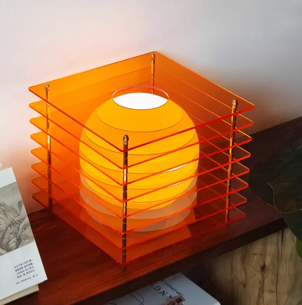 

Artistic Moonlight Glow LED Light - Multi-Layer Acrylic DIY Lamp for Bedroom Office