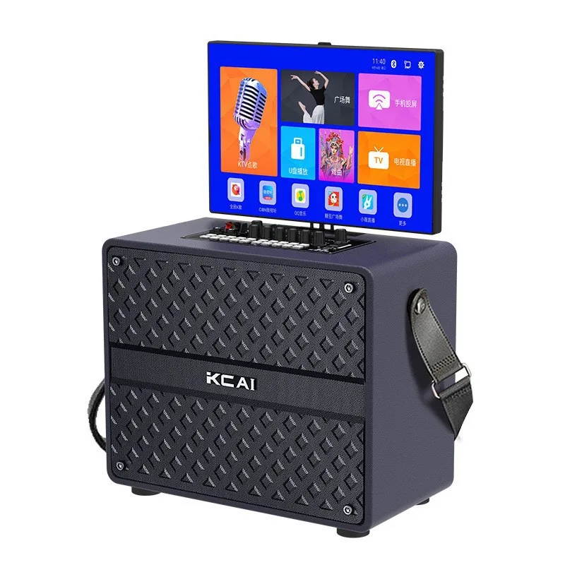 Square Dance Sound with Display Screen, Outdoor Karaoke, Mobile Touch Screen, Lever Bluetooth Speaker