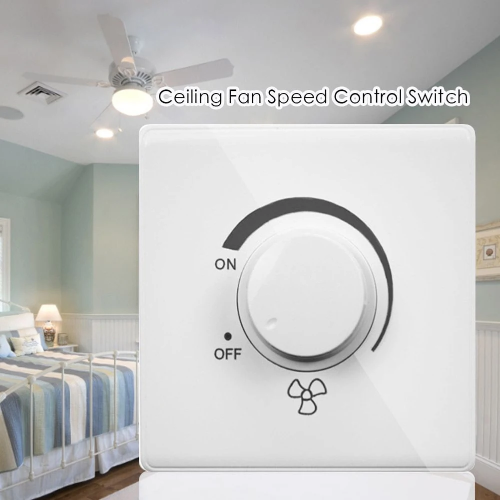 Fan Speed Controller Fan Switch Electric Fan Speed Regulation 86MM Adjustable Rotary Switch Stepless Speed Control