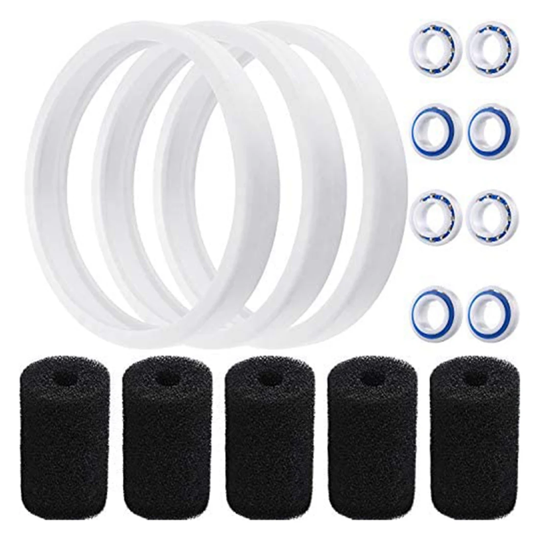 Pool Cleaner Kit for Polaris 180,280,Et,Include C60/C-60 Bearings,C-10/C10 Tire for Polaris 360/380,9-100-3105 Scrubbers