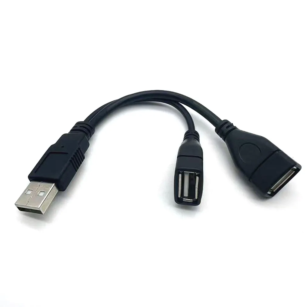 

1 Male Plug To 2 Female Socket USB 2.0 Extension Line Data Cable Power Adapter Converter Splitter USB 2.0 Cable 15cm