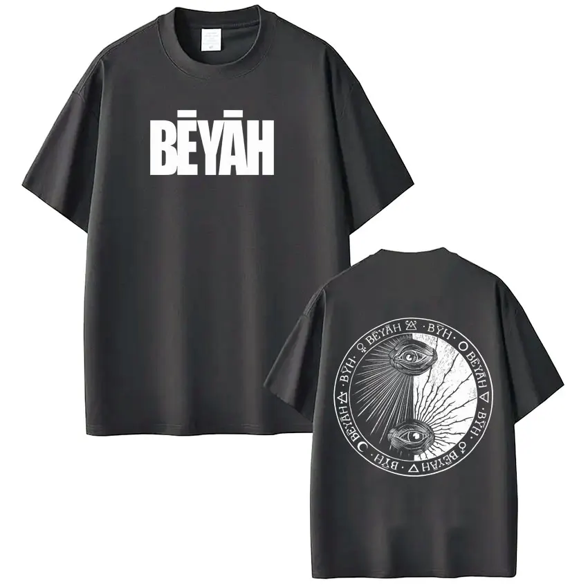 Rapper Damso Beyah Tour 2026 Print Men Women Hip-hop T-shirts Summer Short-sleeved Loose Casual Gothic Punk Cotton T-shirts