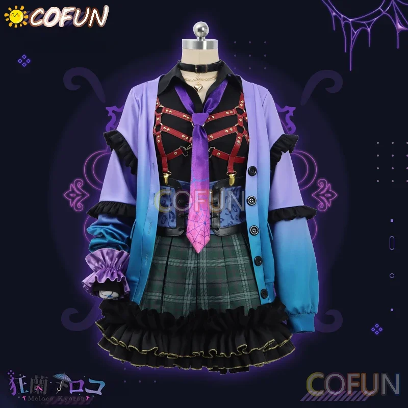 COFUN [Customized] Vtuber XSOLEIL Meloco Kyoran Cosplay Costume Halloween Game Suit Women Outfit Dress Anime Role Play Clothing