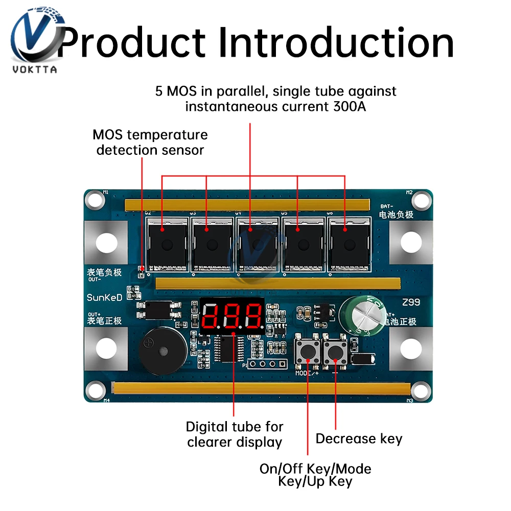 99 Gears Spot Welder Kit regolabile Automatic Energy Storage saldatrice a punti scheda di controllo PCB per batteria al litio 18650