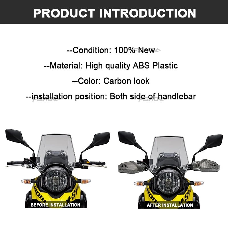 For Suzuki V-Storm DL250 DL 250 V Strom 250 2017-2024 2022 2023 Carbon Handguard Hand Protection Wind Shield Hand Guard