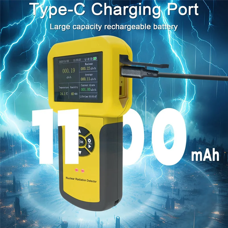 T82C Vendita Calda-Rivelatore di Radiazioni Nucleari Professionale Contatore Geiger Rivelatore di Radiazioni Β Y Raggi X Gamma, Con Set di Allarmi,