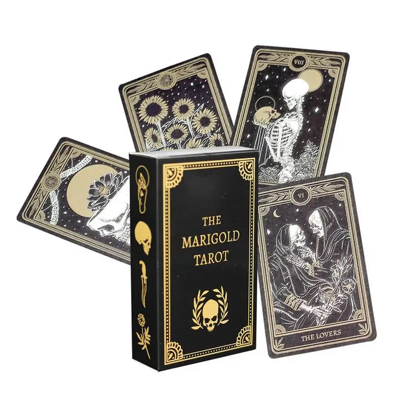 12X7cm A Marigold Tarot Jogo De Cartas Recolhendo Jogo De Xadrez Fortune Telling Adivinhação Oracle Cartão Lazer Jogo De Mesa