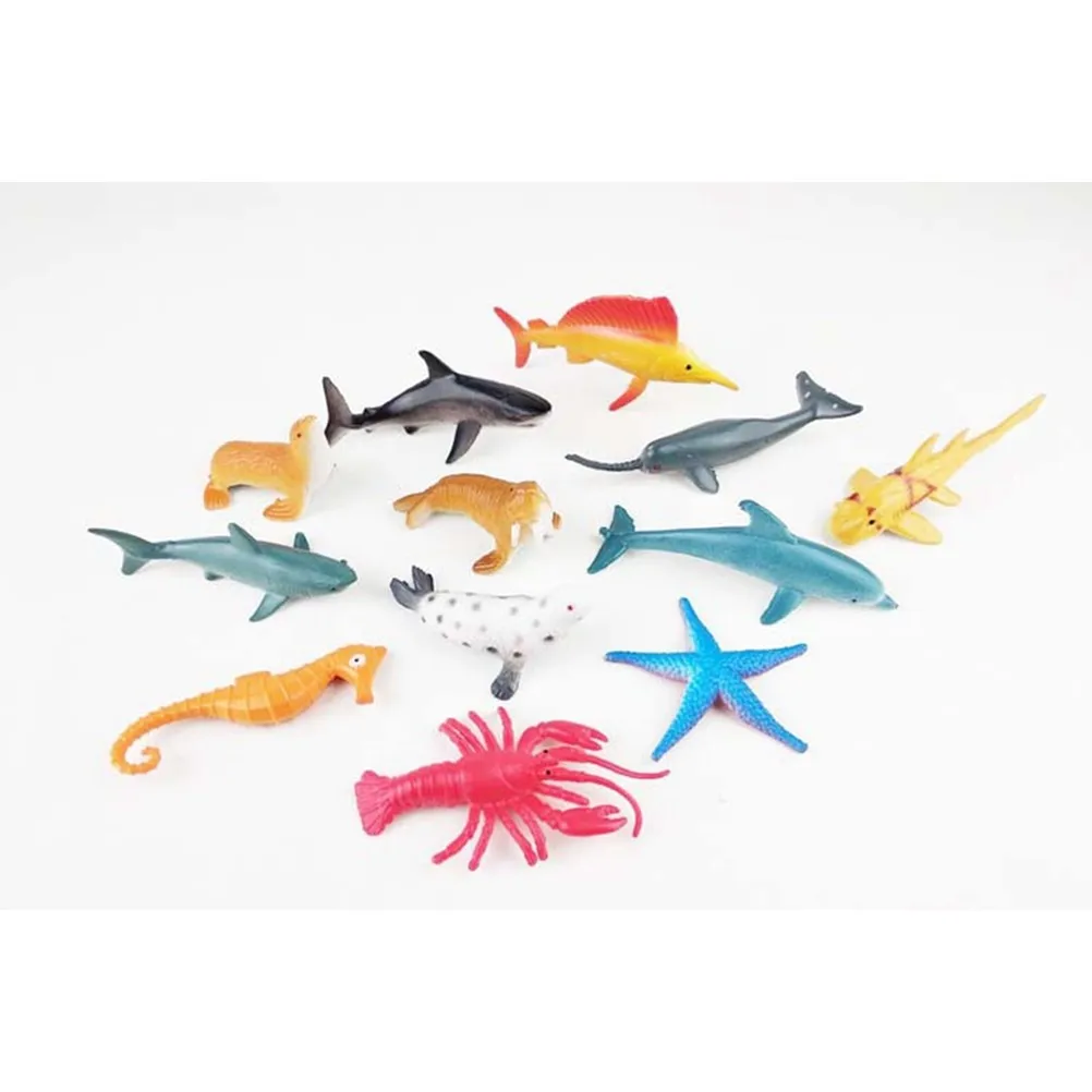 

24Pcs Marine Animal Plastic Pool Bathtub Set Realistic Ocean Figures for Kids Educational Play and Party Favors