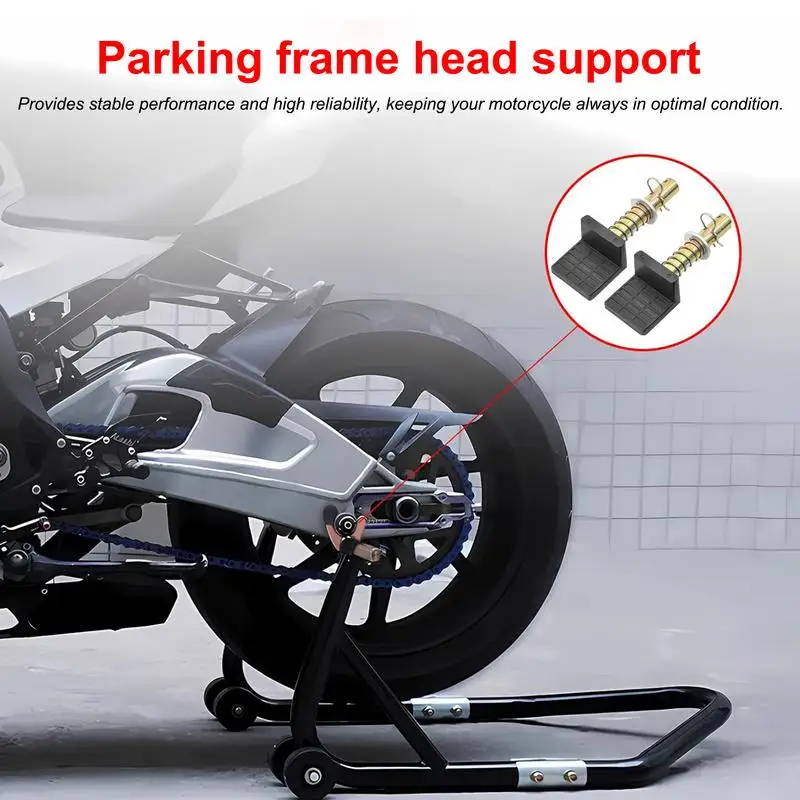 Acessório de suporte traseiro da motocicleta, Heavy Duty Wheel Support Frame, Swingarm Spool Lift, Paddock Stand Hooks, 2pcs