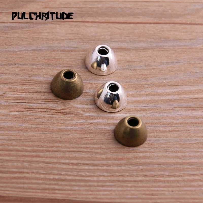  20pcs 7*11*11mm Two Color Receptacle Hollow Bead Cap DIY Spaced Jewelry Accessories Charms For Jewelry Making