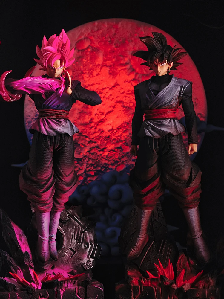 37cm JT Studio Statue Dragon Ball Zamasu Anime-Figuren Schwarz/Rosa Goku Figur PVC Actionfiguren Sammlermodell Spielzeug und Geschenke