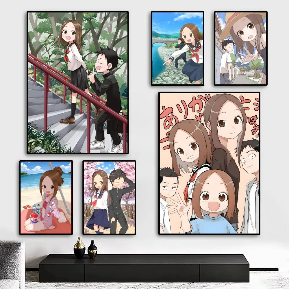 Anime Teasing Master Takagi-san Poster Art print wall decor ideal for living room, bedroom, bar, parlor, and home gifting