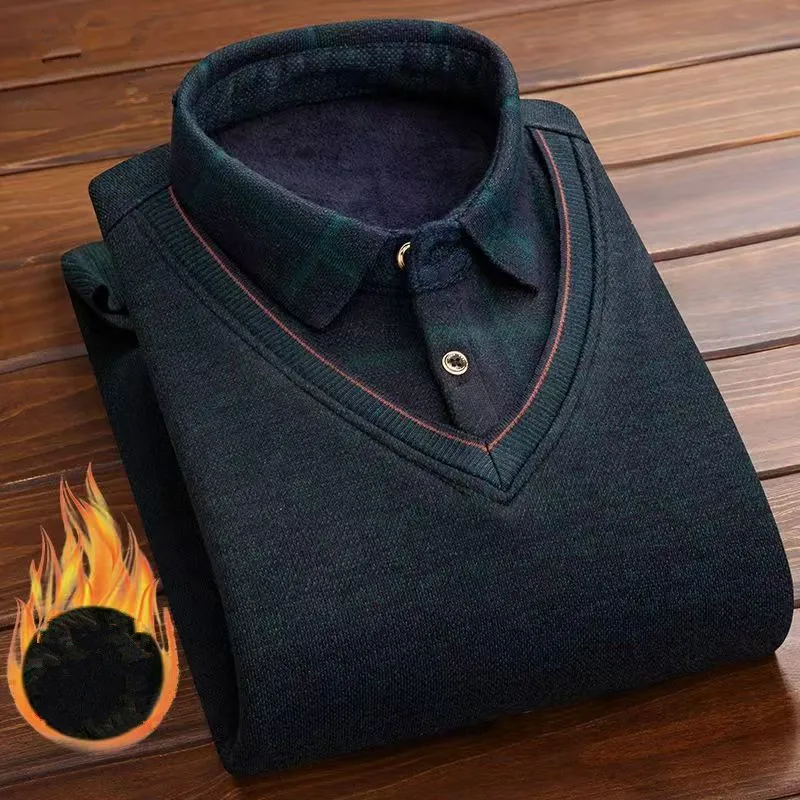 2026 Winter Vacation Two-piece Warm And Cozy Loose-Fitting Sweater Fashionable Casual Unique And Simple Pullover Shirt