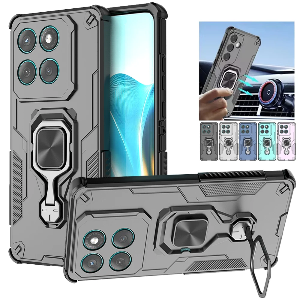 Für Motorola Edge 60 Fusion 60S 60 Stylus Fall Drehbare Ständer Magnetische Ring Halter Schutz Telefon Abdeckung Funda Capa