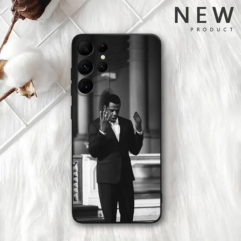 حافظة لهاتف مغني الراب Jay-Z لهاتف سامسونج S 25,24,23,22,30,21,10,9,Ultra,Plus,Lite,FE,4,5G حافظة ناعمة سوداء