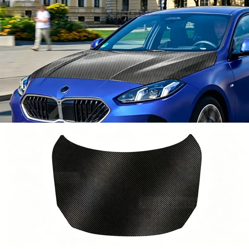 Car Engine Hood Bonnet Stciker for BMW 1 Series F70 2025-up TPU Protection Film Carbon Texture Exterior Kit Anti-scratch
