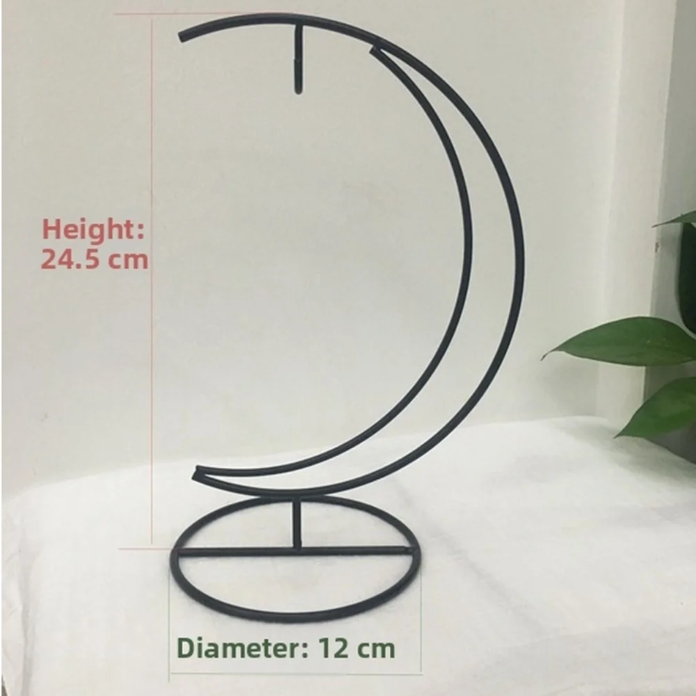 Space Efficient Moon Silhouette Frame for Plant Holders and Decorative Installations with Scratch Resistant Coating