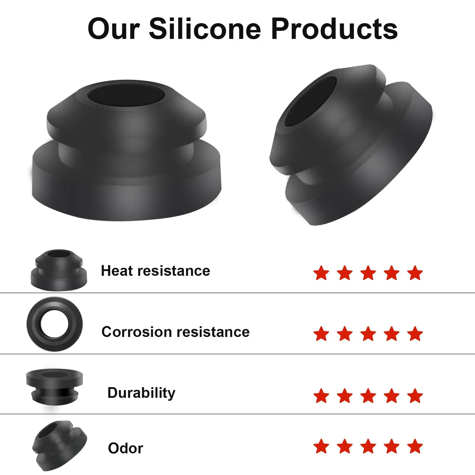 30 قطعة من الحلقات المطاطية للمنزل المتنقل - وعاء 5 مم يدعم/أقدام/قابس لـ Dometic/Smev/Thetford