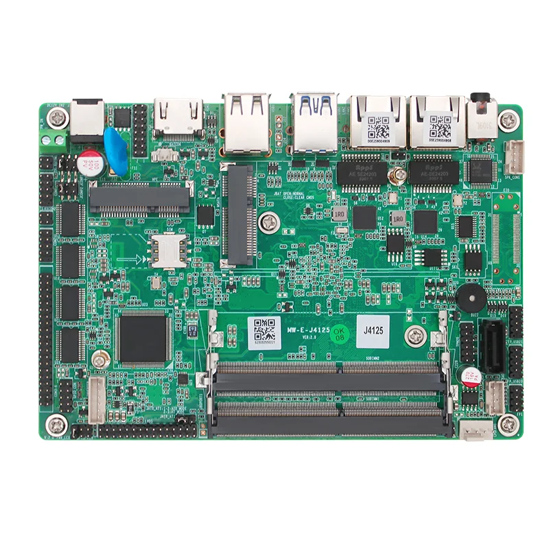 Procesador Intel Gemini Lake J4125 de Cuatro Núcleos con 2 Puertos de Red Intel I225/i226, HDMI, VGA, LVDS, 2 Ranuras SO-DDR4 de hasta 8GB, USB3.0