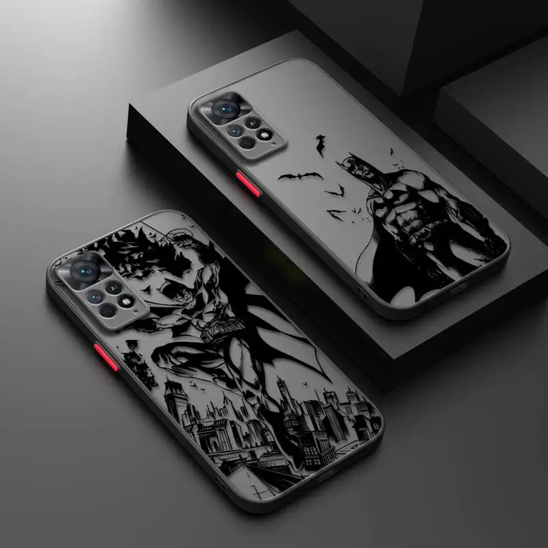 Hero-Batman-Superman Matte Case For Xiaomi Redmi Note 11 12 12S 10 Pro 8 9 8T 11T 9S 10S 11S Cover for Redmi 12 10 K40 10C 9 12C