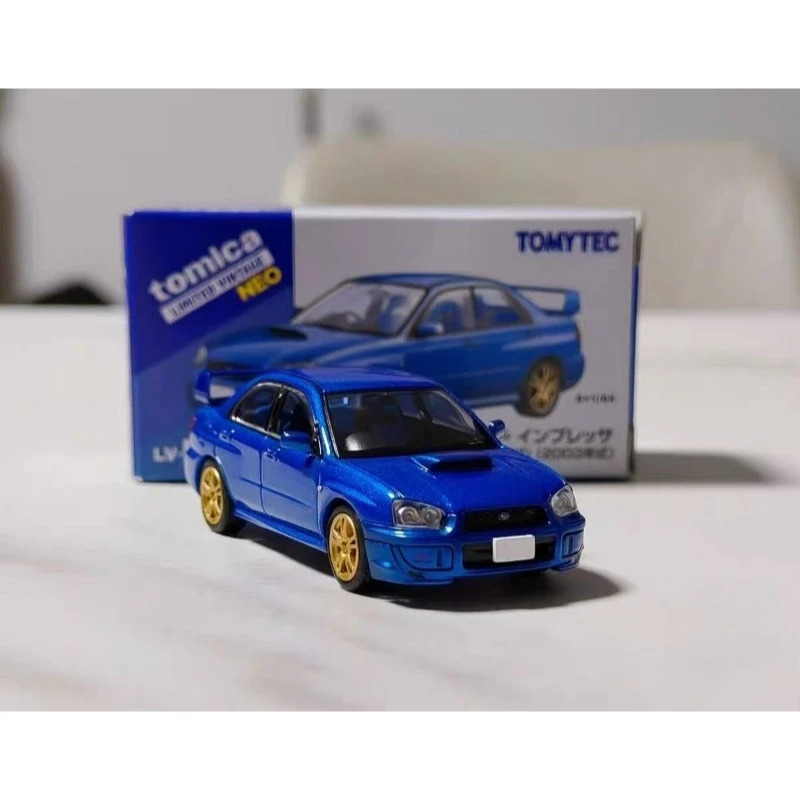 حقيقي في المخزون TAKARA TOMY TOMYTEC TLV 1/64 N336a سوبارو WRX STi سبيكة السيارات نماذج دييكاست ألعاب السيارات جمع الهدايا #2