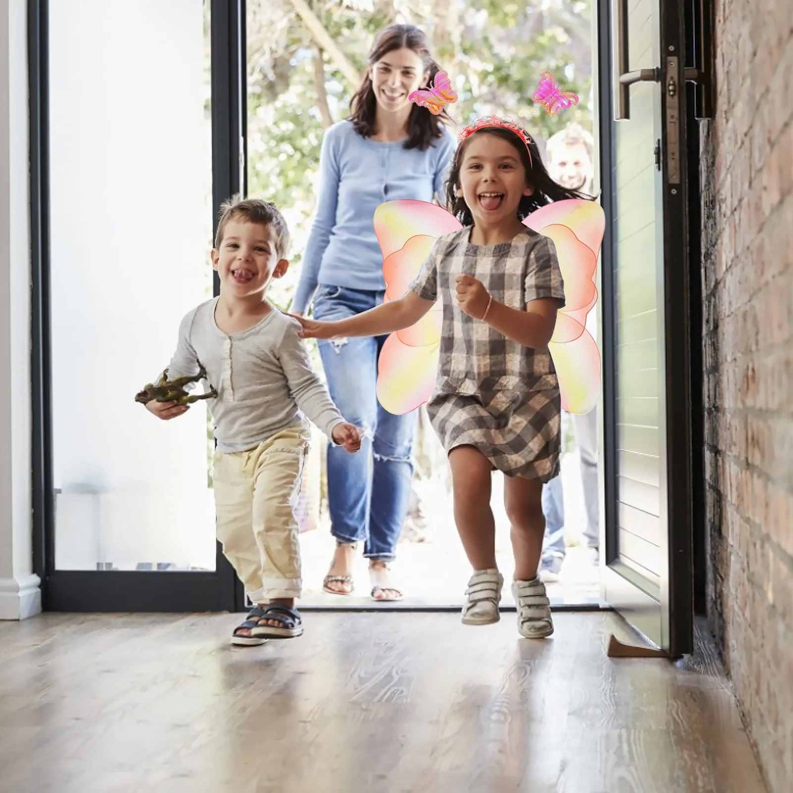 Déguisement féerique rouge brillant pour petites filles, Costumes de dessin animé pour enfants, fournitures de fête, décor Cosplay, 1 ensemble