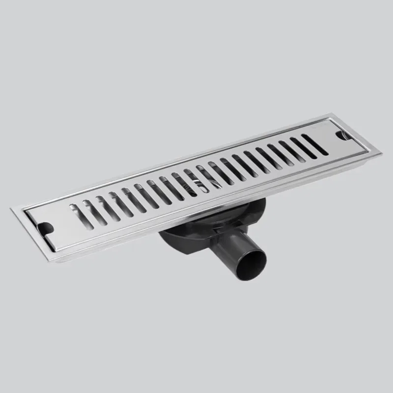 304 Stainless Steel Extended Rectangular Bathroom Floor Drain, Side Exhaust Odor Proof Floor Drain Shower Room Hardware