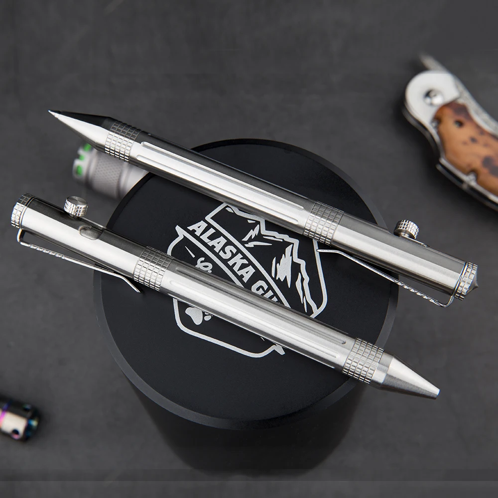 TIGLE Portable Stainless Steel Tactical Pen Office Writing Ballpoint Pen Broken Emergency Breakable Window Self Protection