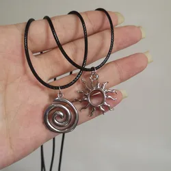 Punk Charms Jewelry Chains Vortex Swirl Pendant Necklaces Vintage Star Choker Women Fashion Goth Necklace Accessory Grunge