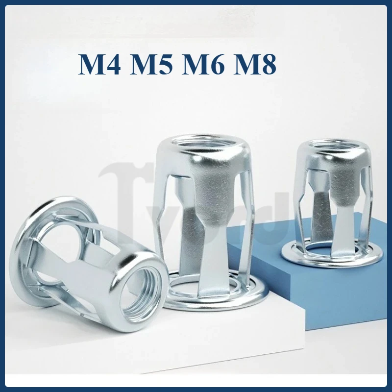 M4 M5 M6 M8 Jack Nuts Expansion Clamp Petal Rivet Lock Nuts Bolt Hollow Wall Iron Alloy Rivets Fixed