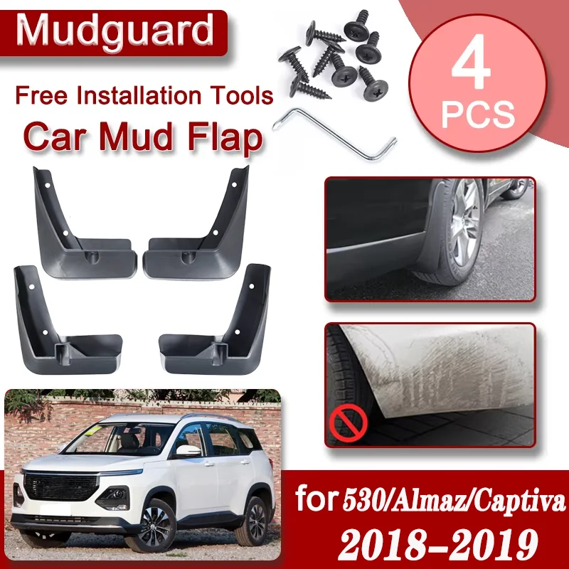 

Car Front Rear Mudguard For Baojun 530 Wuling Almaz Chevrolet Captiva MG Hector 2018-2019 4PCS Accessorie Luxury Fender Mudguard