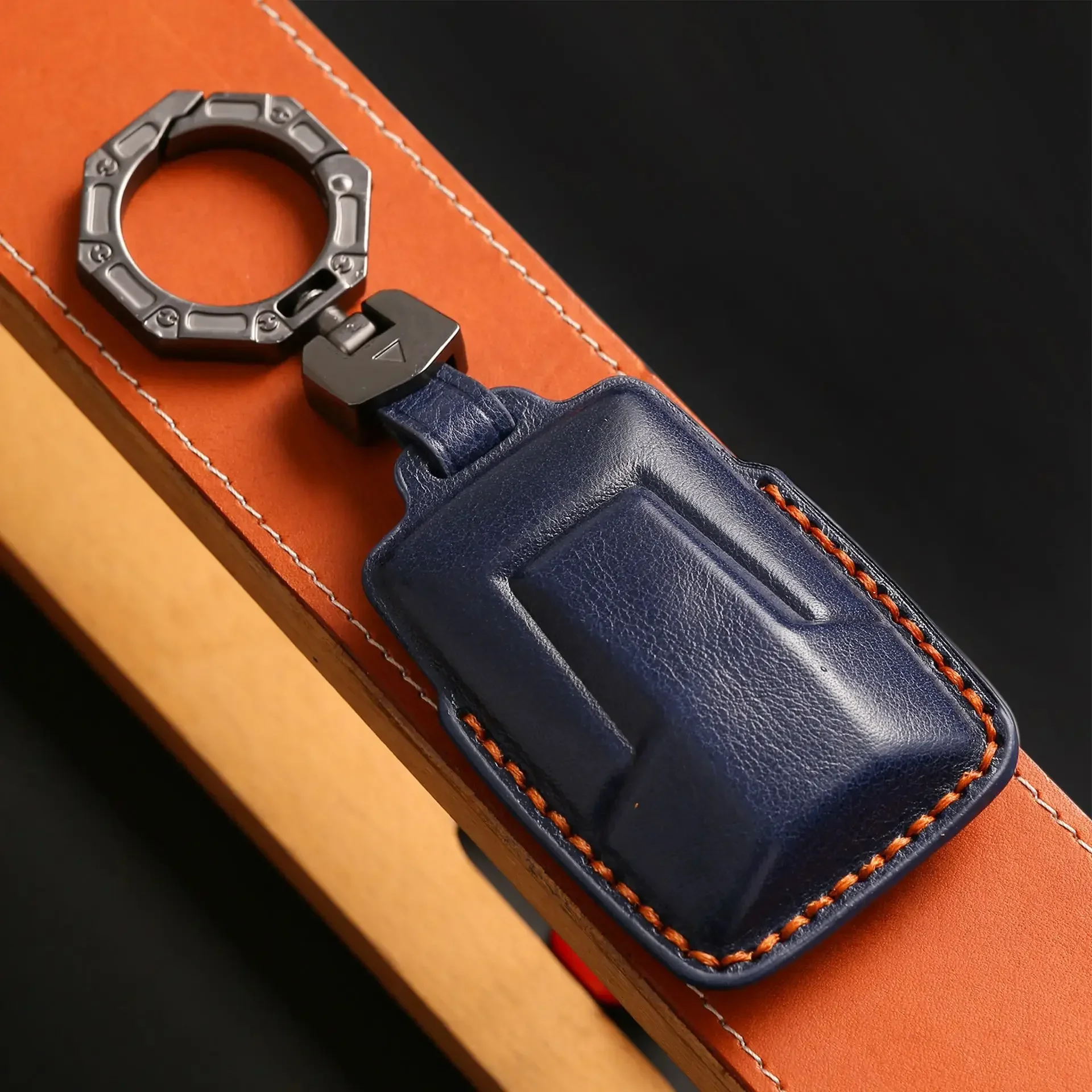 

Car Key Fob Keychain For Tank 300 500 Leather Car Key Fob Case Cover Accessories 4 Bottons