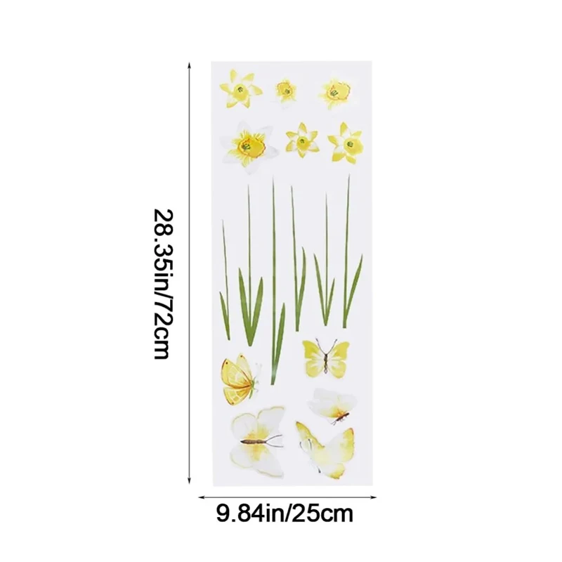 Flower Trash Can Stickers Daisy Lily Wheel Garbage Can Sticker Self-Adhesive PVC Decals Waterproof Decorative Sticker Wall Decor view 6