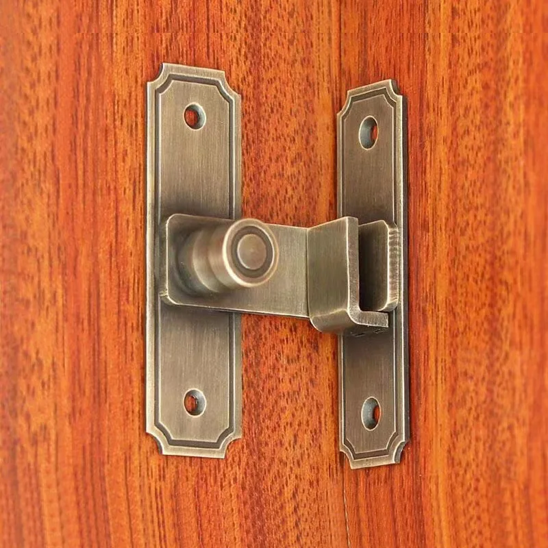 Door Lock Guard Latch Bolt 90 180 Degree Brass Toggle Latch Sliding Barn Door Lock Gate Bolt Wine Cabinet Window Lock Plug