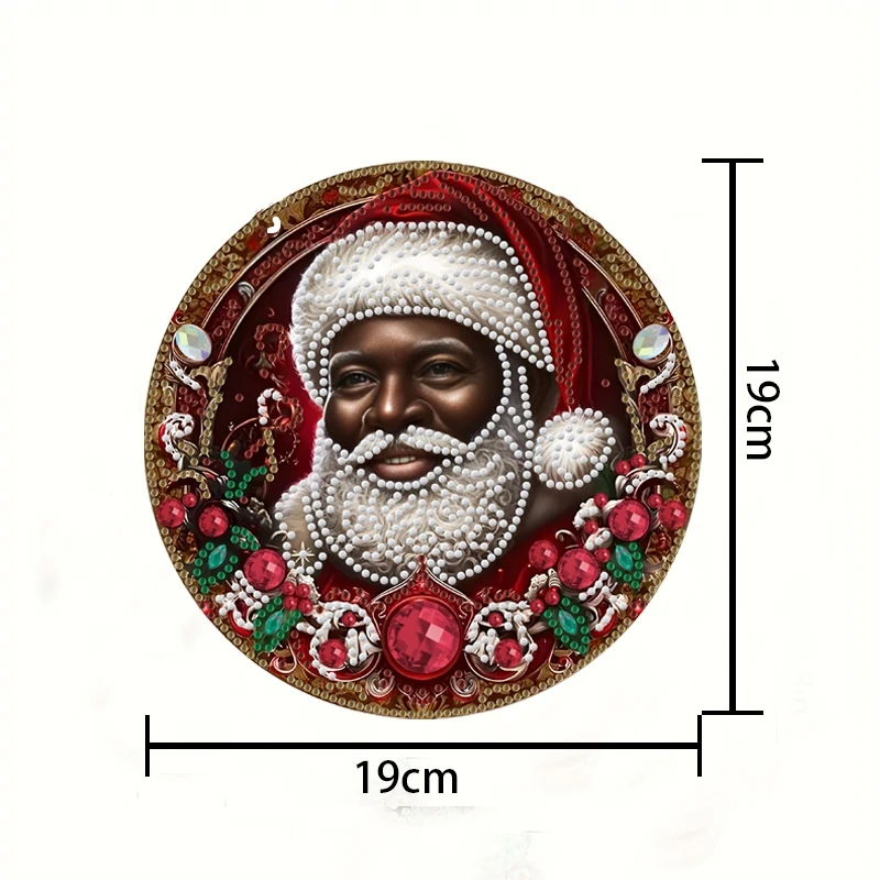 1PCS Santa Claus style diamond painting Odd-shaped diamondsAcrylic material House plate Art Pendant DIY handicraft dot drill