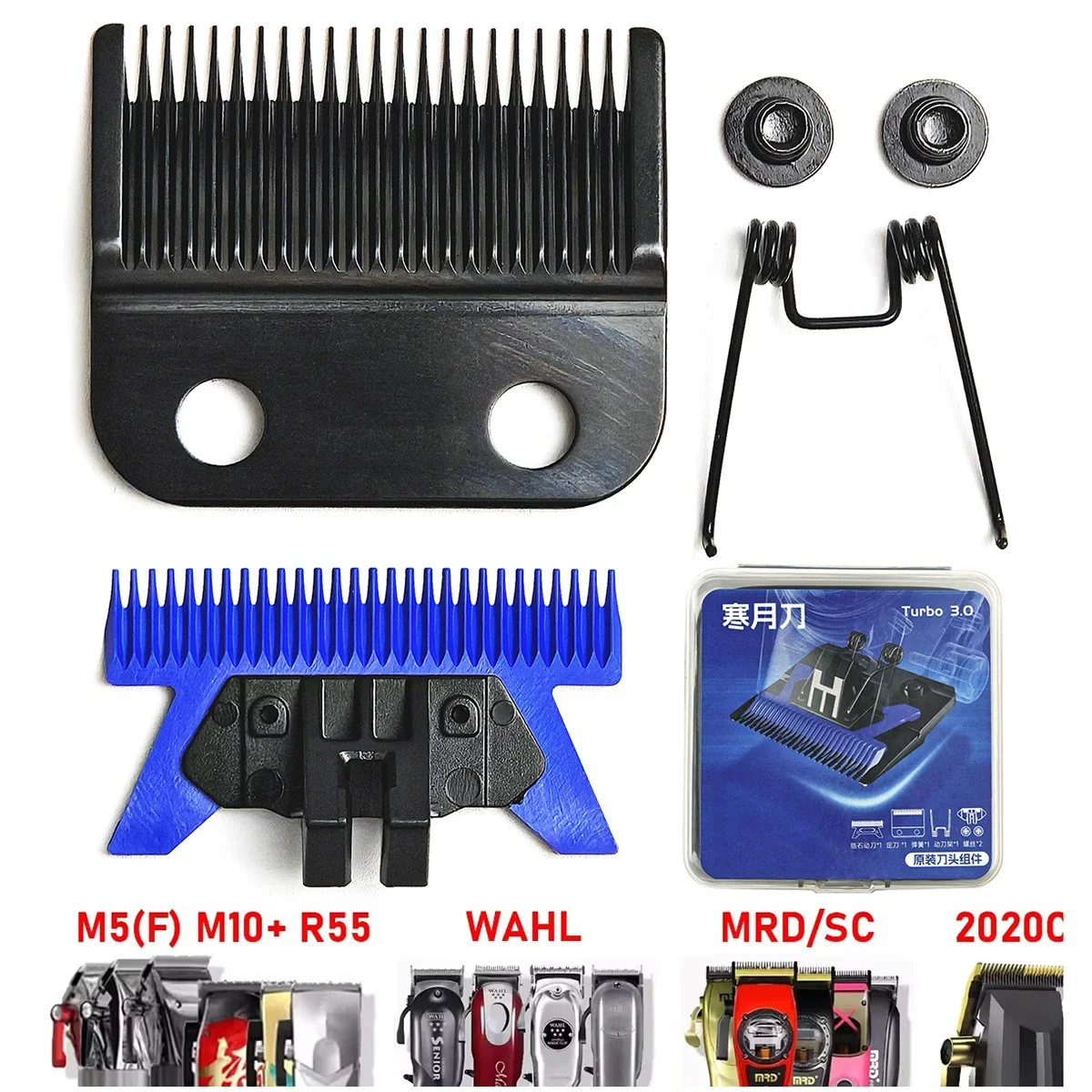 BRDCLIP Hair Clipper Blade Hair Trimmer Replacement Blade DLC Coating Adaptation VGR V001 FA1C G28 Wahl Magic Barber Salon Tool