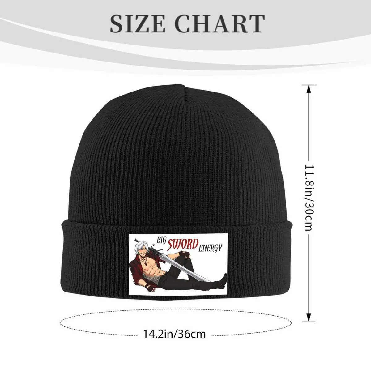 Devil May Cry Big Sword Energy Warm Knitted Cap Winter Knit Bonnet Hat Skullies Beanies Hip Hop Caps for Unisex