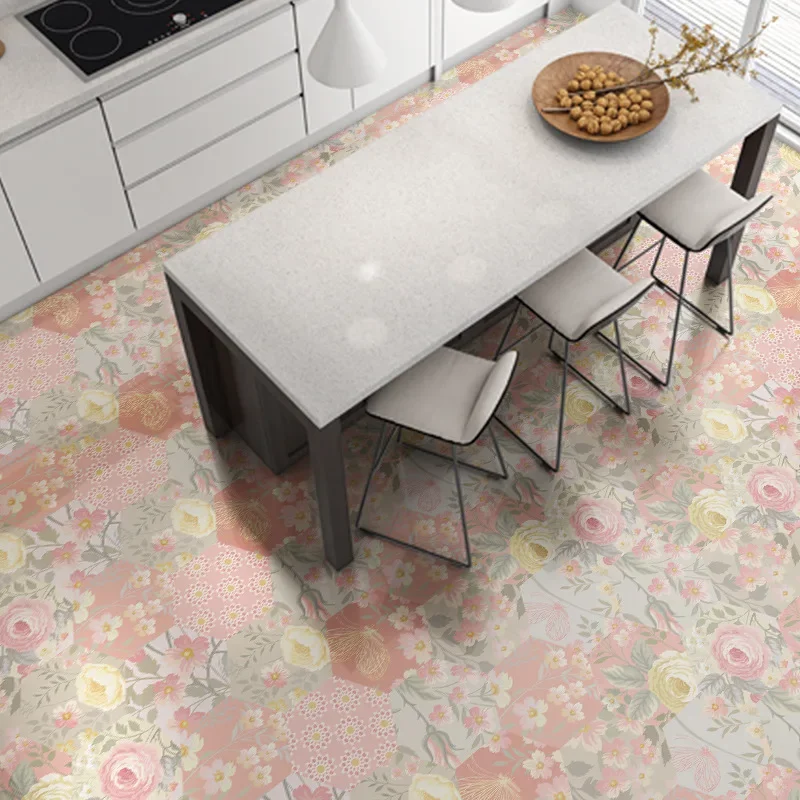 10/20PCS Wall Sticker Hexagon Self Adhesive Waterproof Vinyl PVC Floor Tile Wallpaper Sticker Kitchen Bathroom Home Decoration