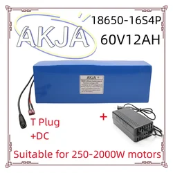 Air fast transportation New Full Capacity Power 18650 Lithium Battery 60V12ah Lithium Battery Pack 16S4P Suitable for 250-2000W