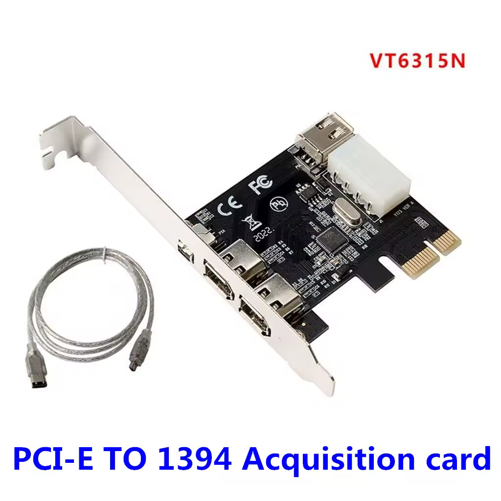 1 Set PCI-e 1X IEEE 1394A 4 Port(3+1) Firewire Card Adapter 1394 A PCIe With 6 Pin To 4 Pin IEEE 1394 Cable For Desktop Похожие на AliExpress