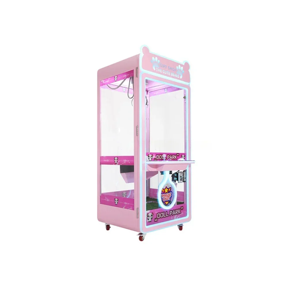 

Hot sales Wholesale Coin Operated Toy Vending Arcade Claw Crane Machine Cheap Bill Operation Doll With Acceptor