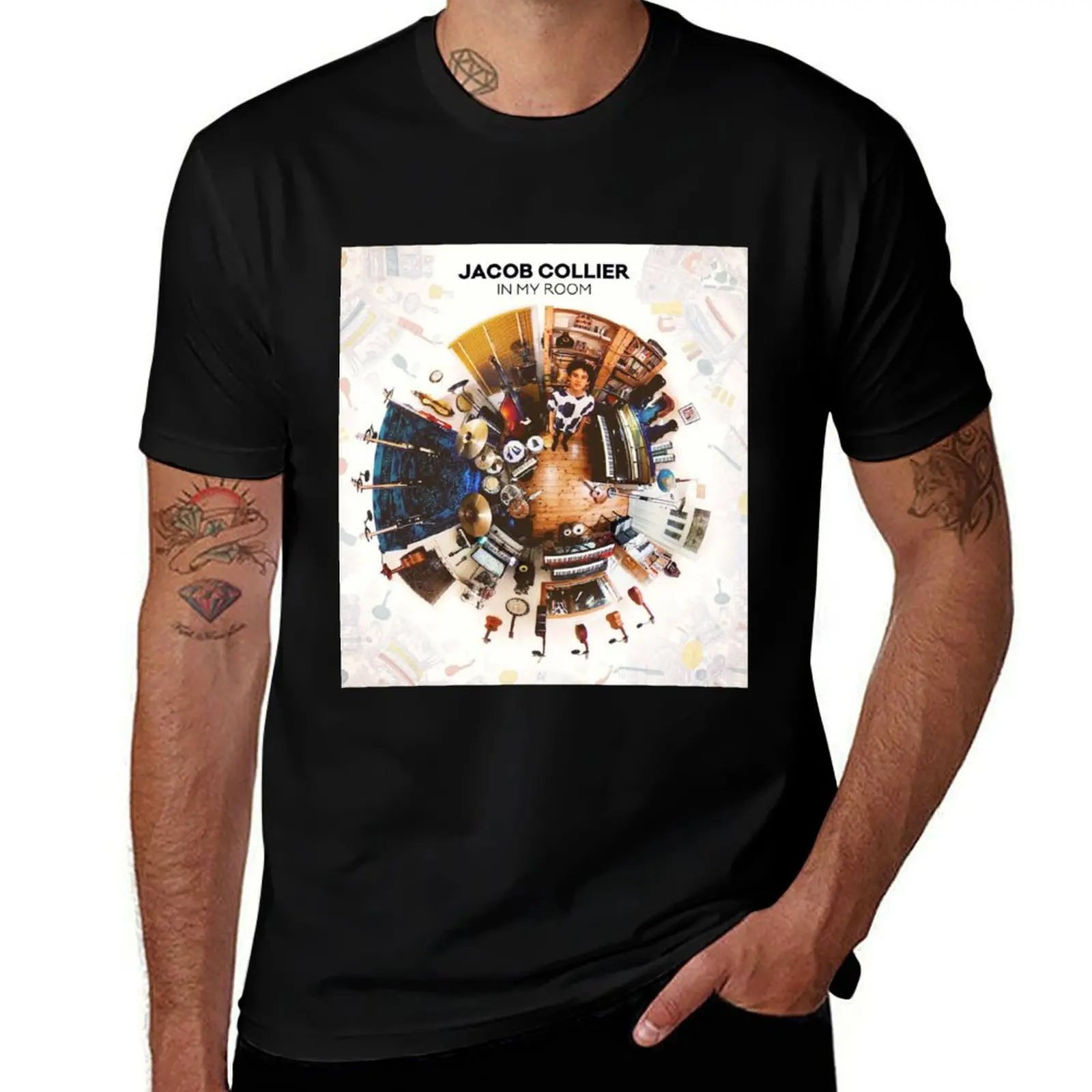 Jacob Collier's Debut Album Is In My Room Poster Art T-Shirt Holiday Party for Men T-Shirt