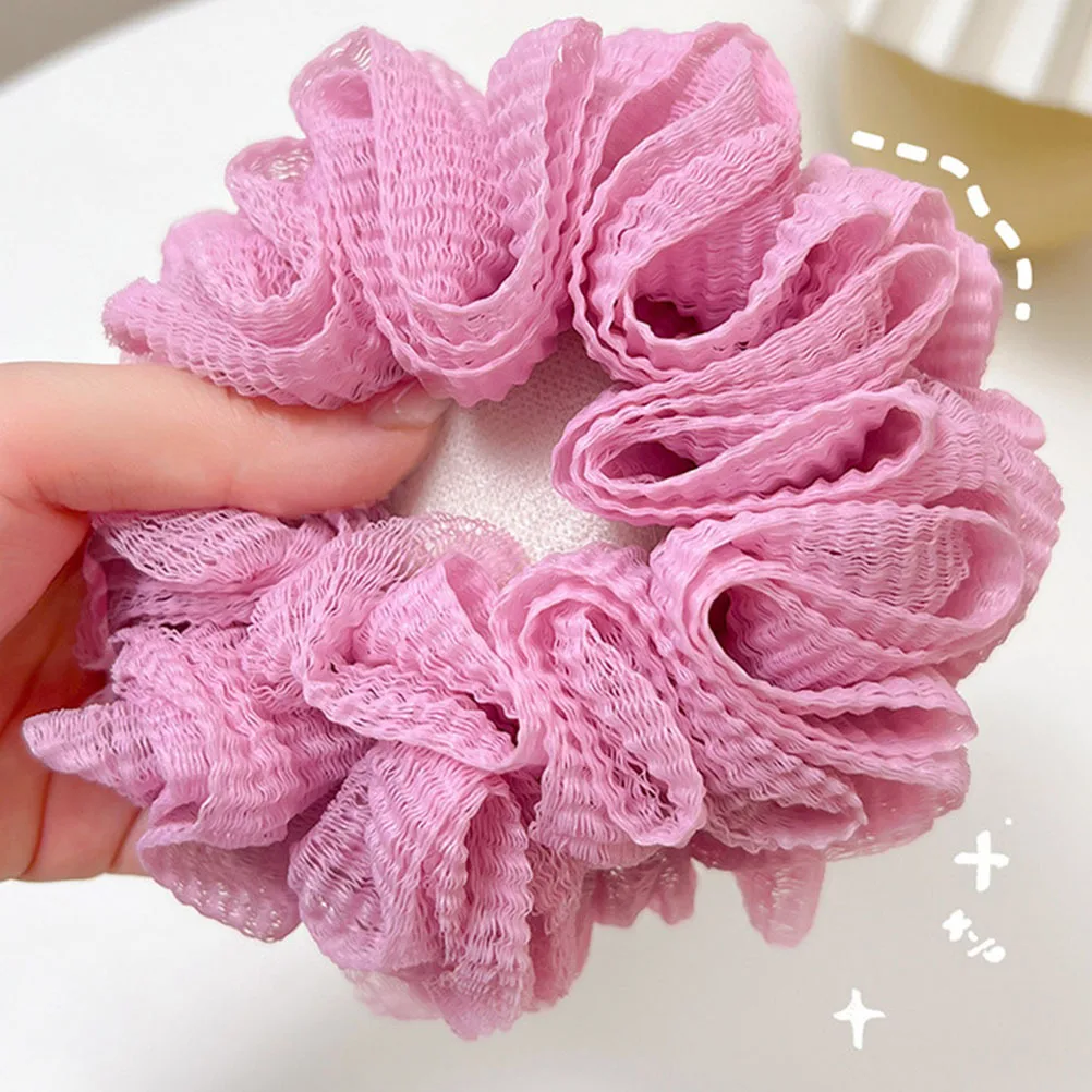 

2pcs Bath Ball Exfoliating Body Scrubber Reusable Loofah Sponge Mesh Shower Accessory For Women Kids Baby Newborn Bathing