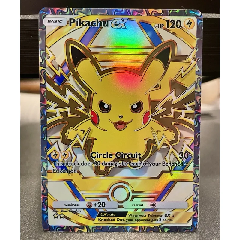 لتقوم بها بنفسك Pkm مروحة الفن Tcg جيب Eevee Ex Holo Pikachu Ex Lugia Buzzwole Lusamine Charlizard Solgaleo فن كامل | حزمة ديلوكس بطاقة Ex #2